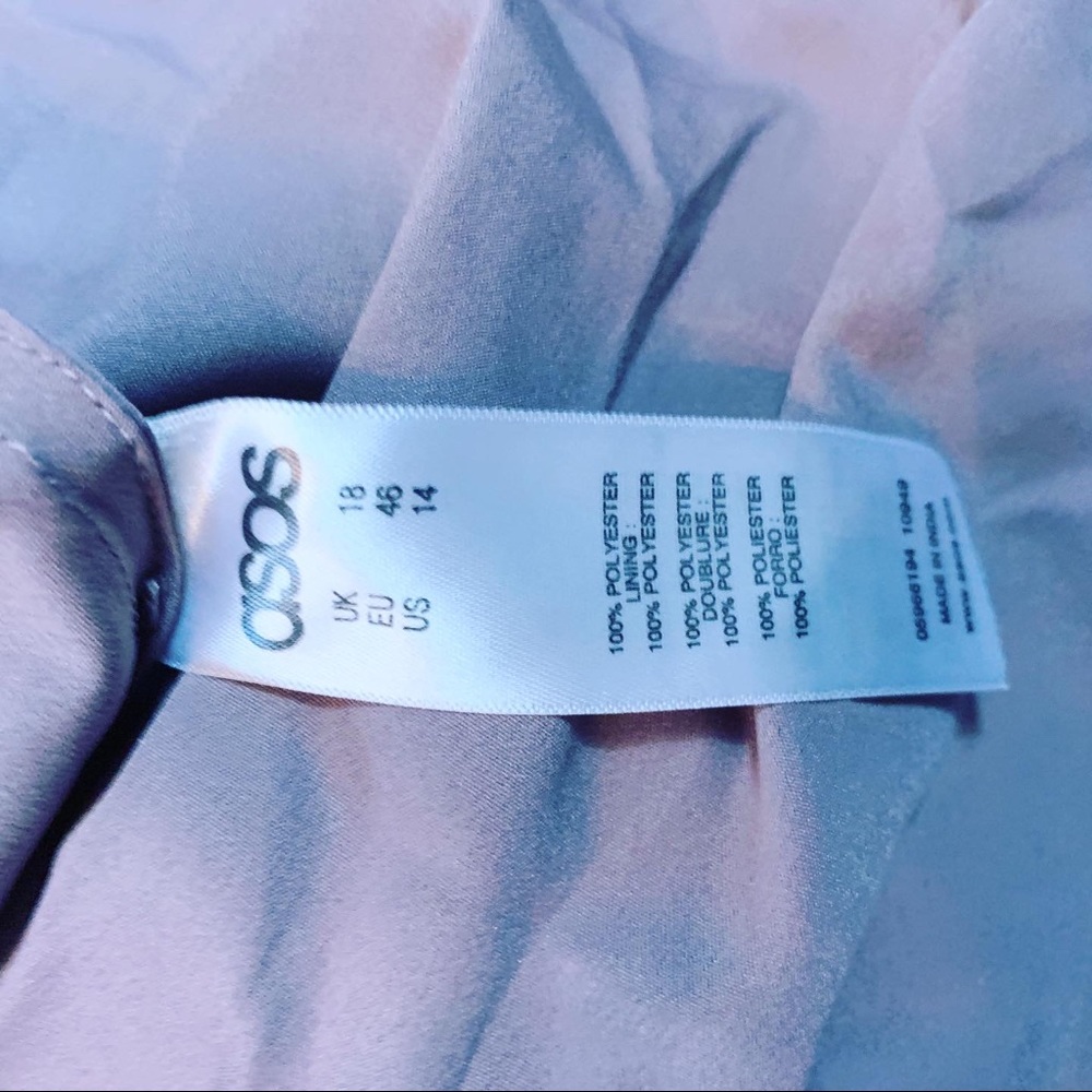 NWT ASOS Curve Chiffon Formal Dress Plus Sized Lavender Lilac 14 - Picture 8 of 9
